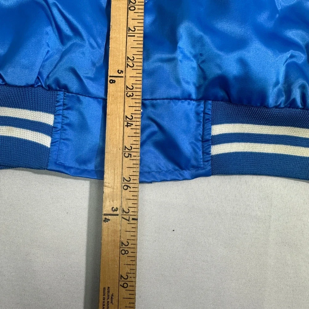 Vintage Executive Class‎ Cascade Flight Satin Bomber Jacket Blue XL Aviation